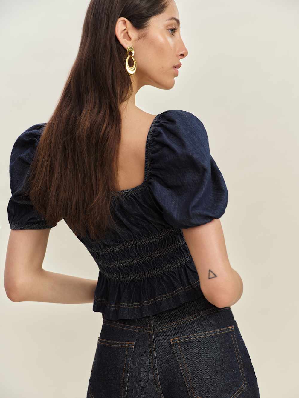 Aliya Denim Top - Minerva