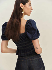 Aliya Denim Top - Minerva