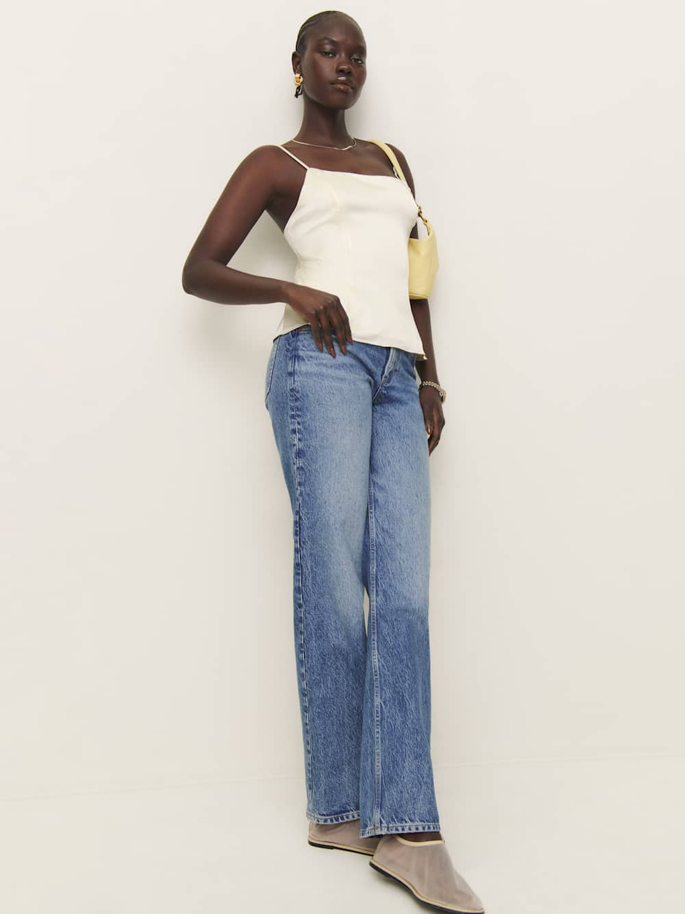 Isla Satin Top - Fior Di Latte