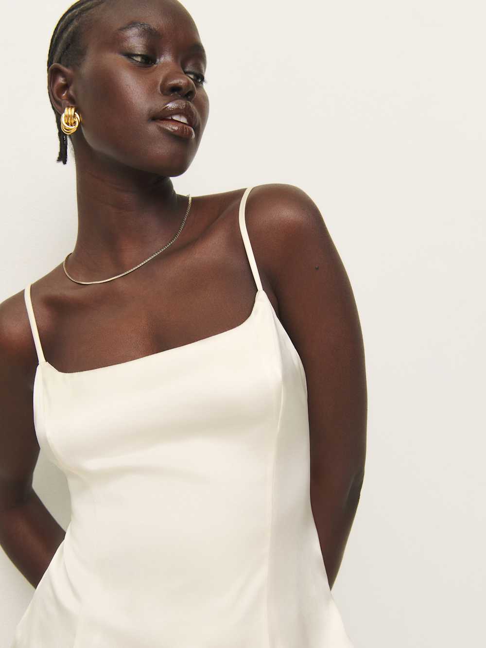 Isla Satin Top - Fior Di Latte
