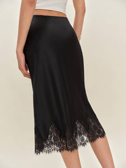 Carolina Silk Skirt - Black