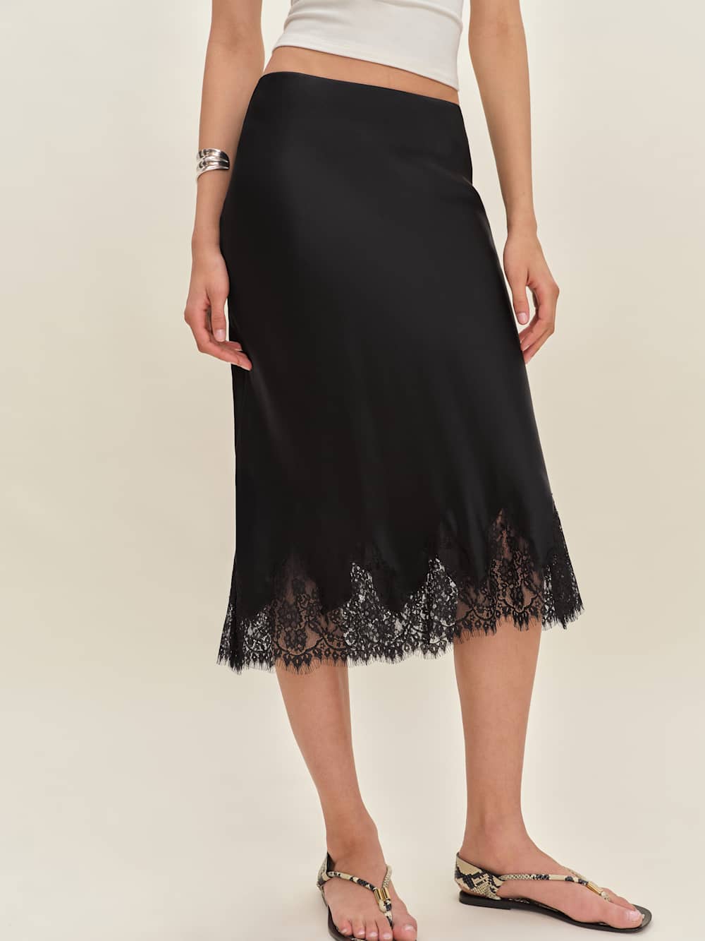 Carolina Silk Skirt - Black