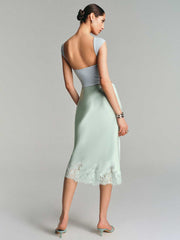 Carolina Silk Skirt - Sea Glass