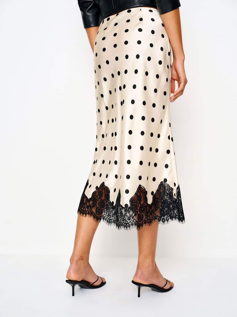 Carolina Silk Skirt - Sundae Dot
