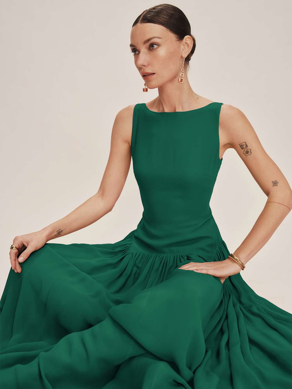 Camella Dress - Emerald
