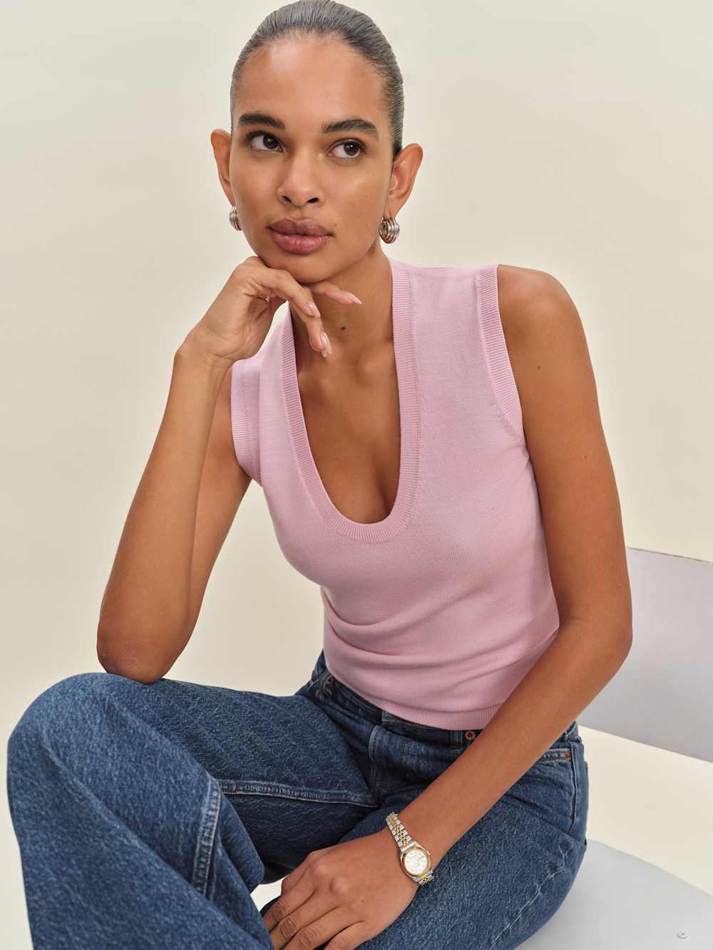 Marta Regenerative Merino Sweater Tank - Babygirl