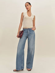 Marta Regenerative Merino Sweater Tank - Cream