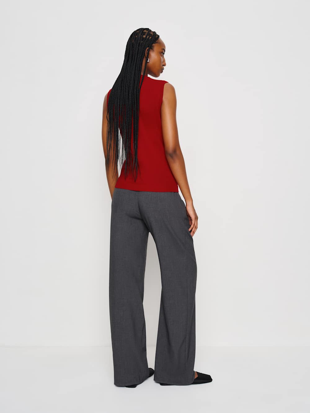 Marta Regenerative Merino Sweater Tank - Lipstick