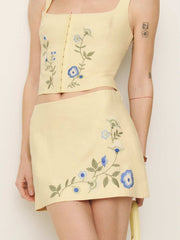 Ren Linen Skirt - Parmesan