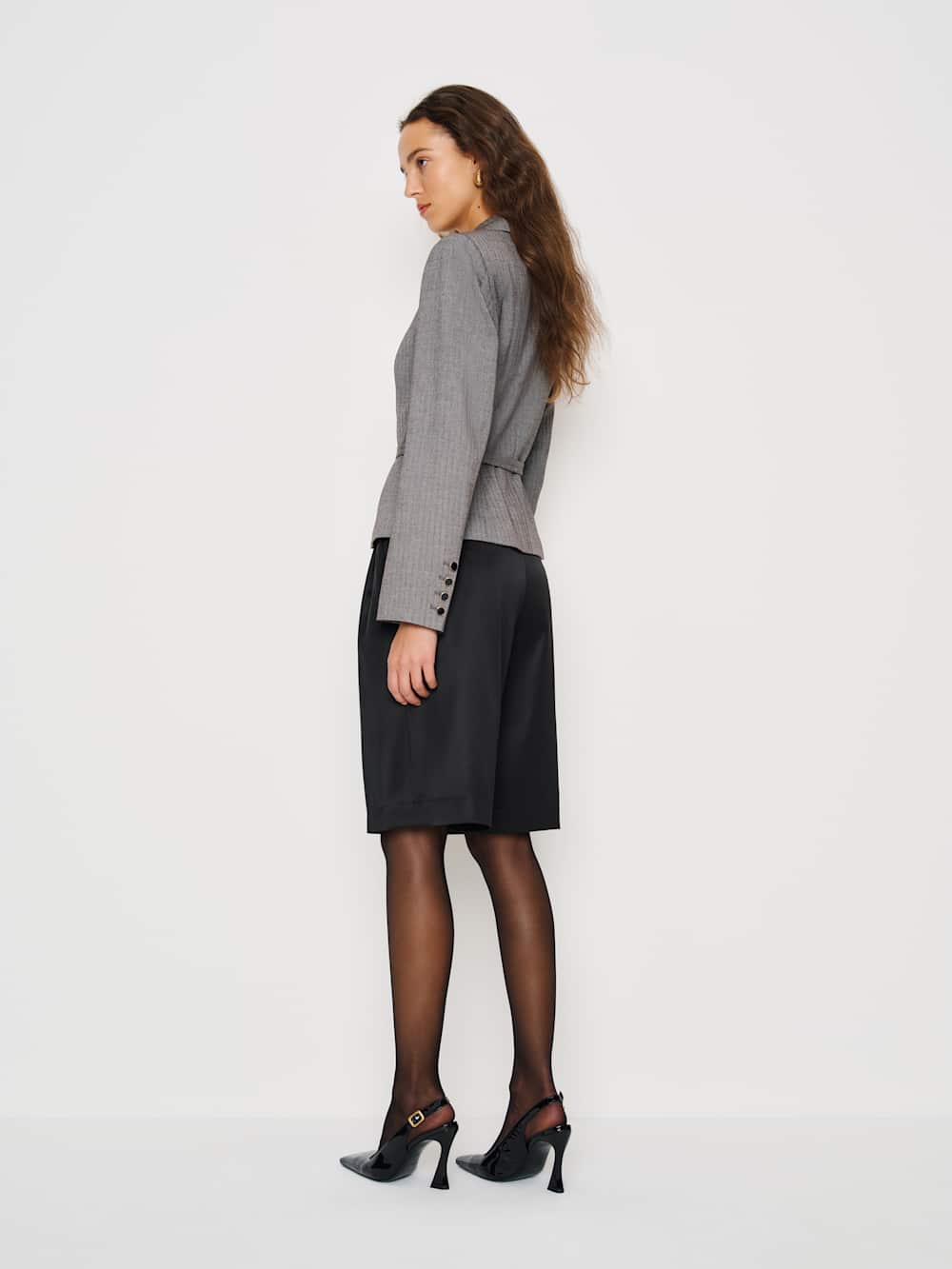 Mabel Jacket - Black Herringbone