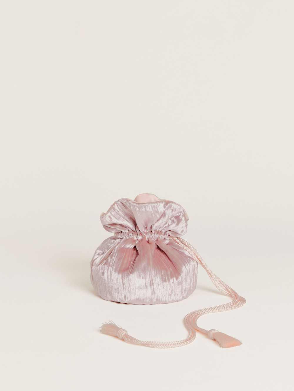 Aphrodite Pleated Pouch - Plisse Sepia Velvet