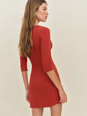 Rocky Knit Dress - Sundried Tomato