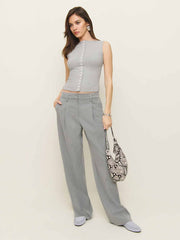 Julie Knit Top - Heather Grey