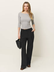 Kacey Knit Top - Heather Grey