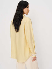 Eli Oversized Linen Shirt - Parmesan