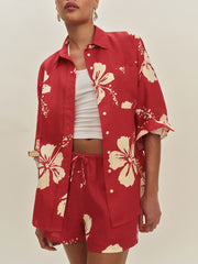Eli Oversized Linen Shirt - Paradise Lost