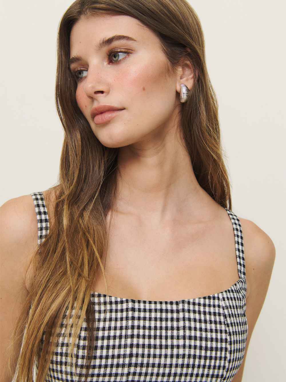 Hattie Linen Top - Remy Check