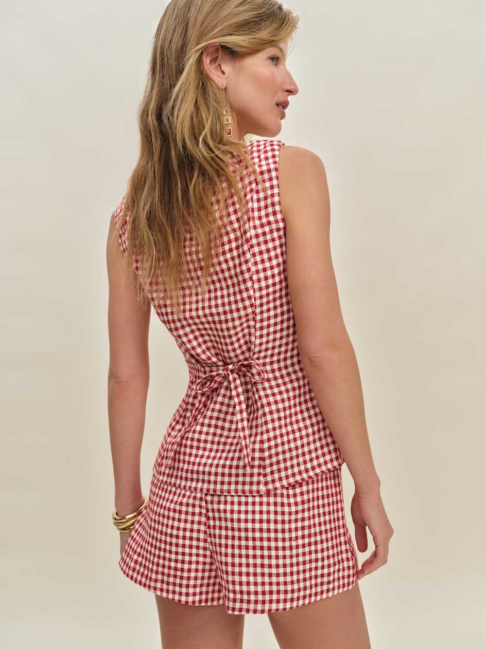 Eliana Two Piece - Tomato Check