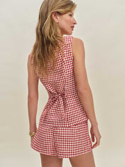 Eliana Two Piece - Tomato Check