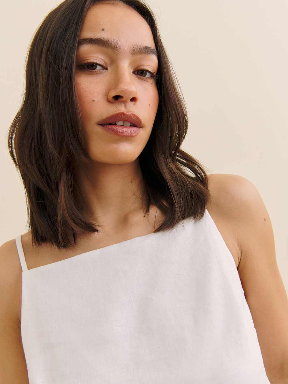 Kerri Linen Top - White