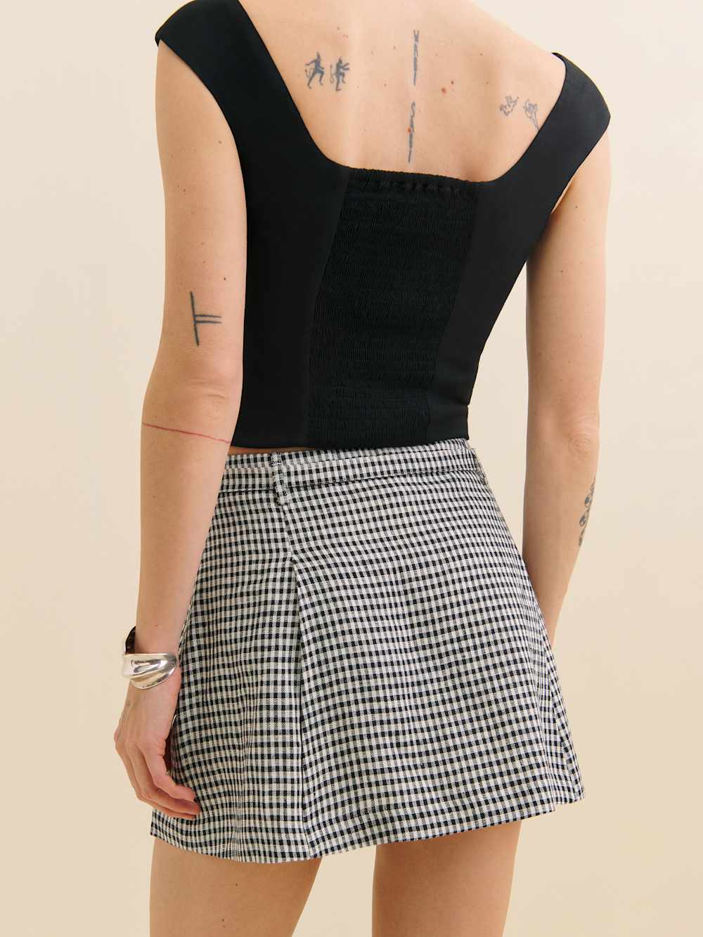 Rory Linen Skirt - Remy Check