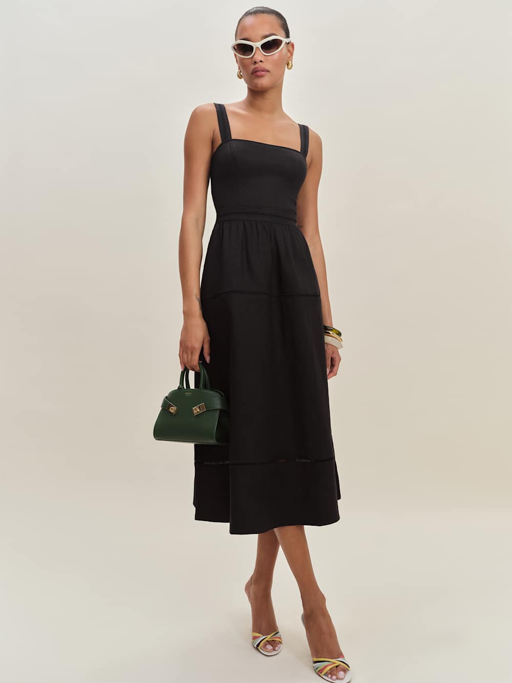 Everett Linen Dress - Black