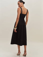 Everett Linen Dress - Black