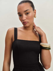 Everett Linen Dress - Black