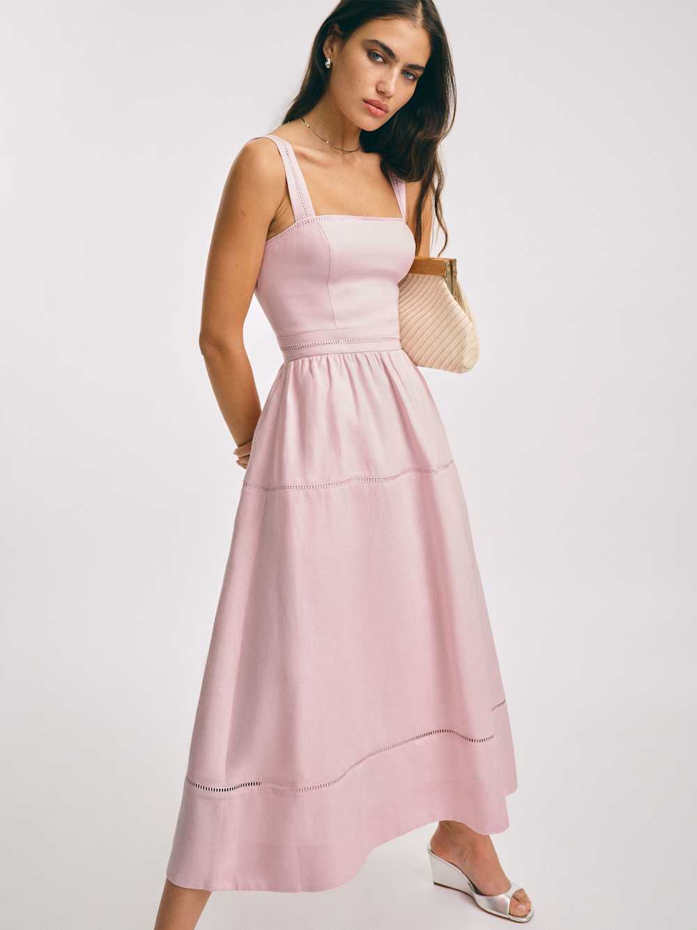 Everett Linen Dress - Cherry Blossom