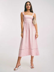 Everett Linen Dress - Cherry Blossom