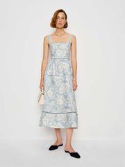 Everett Linen Dress - Porcelain
