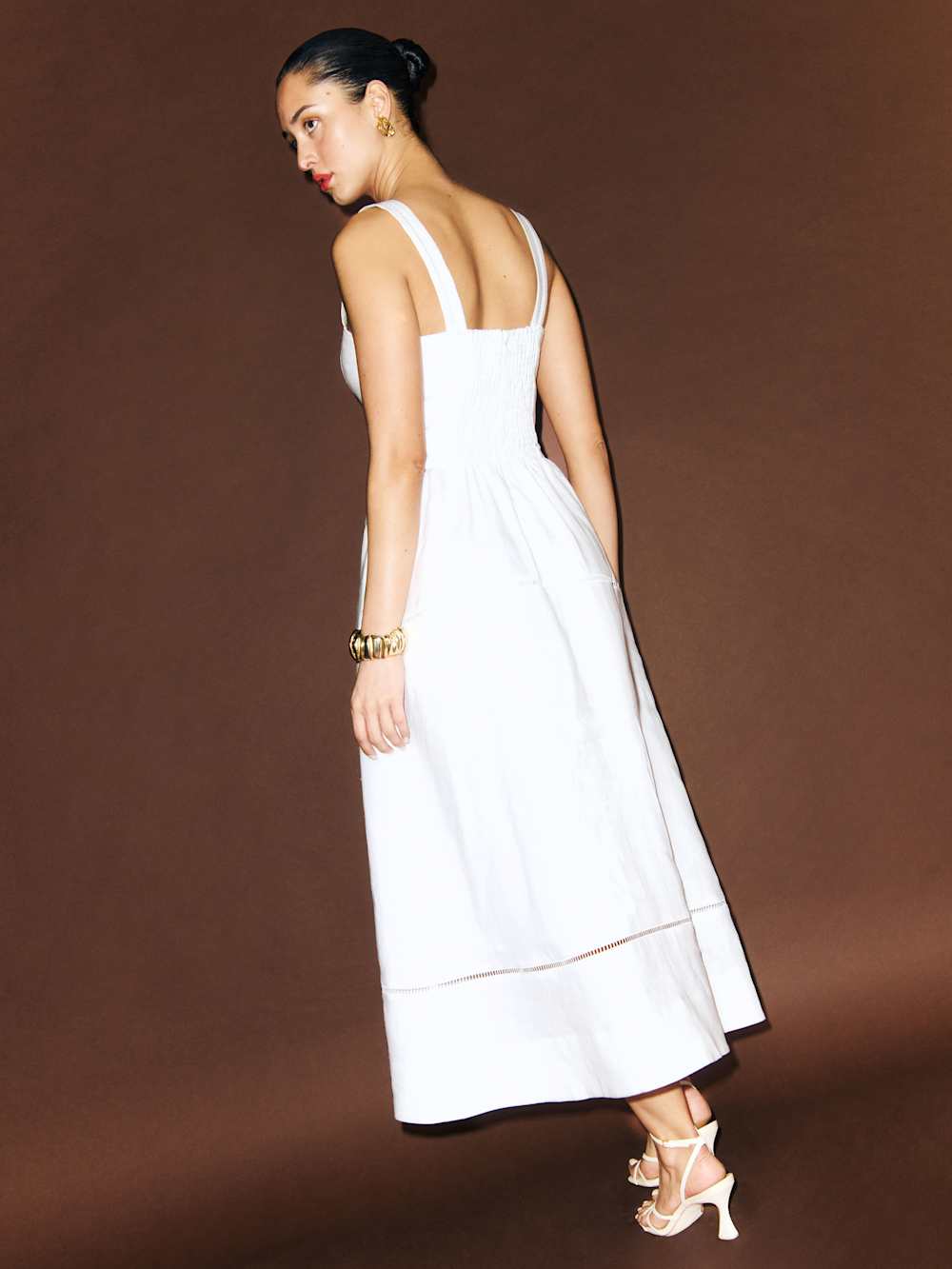Everett Linen Dress - White