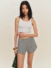 Tiffie Linen Short - Remy Check
