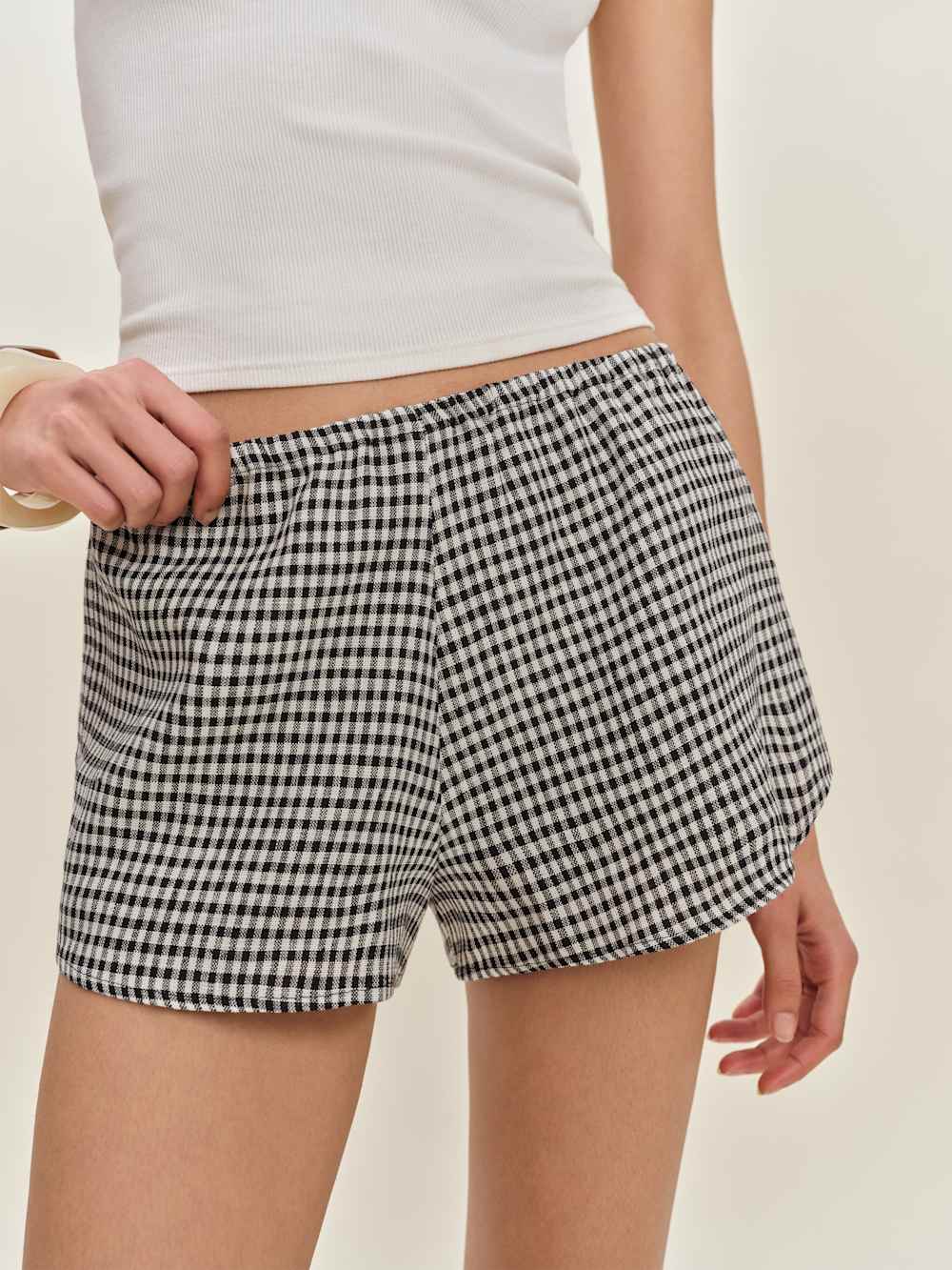 Tiffie Linen Short - Remy Check