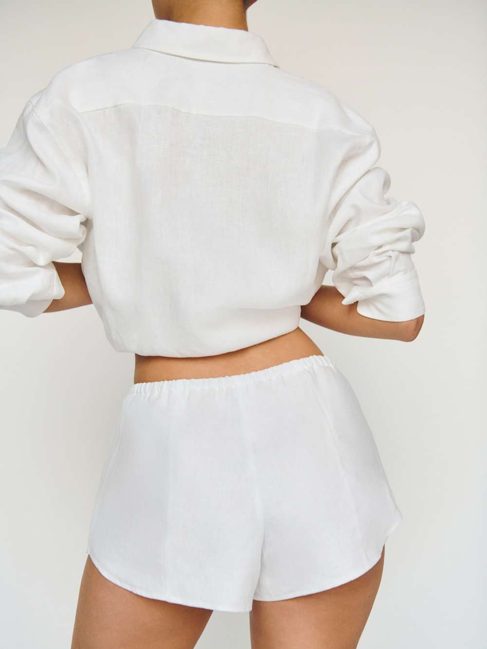 Tiffie Linen Short - White