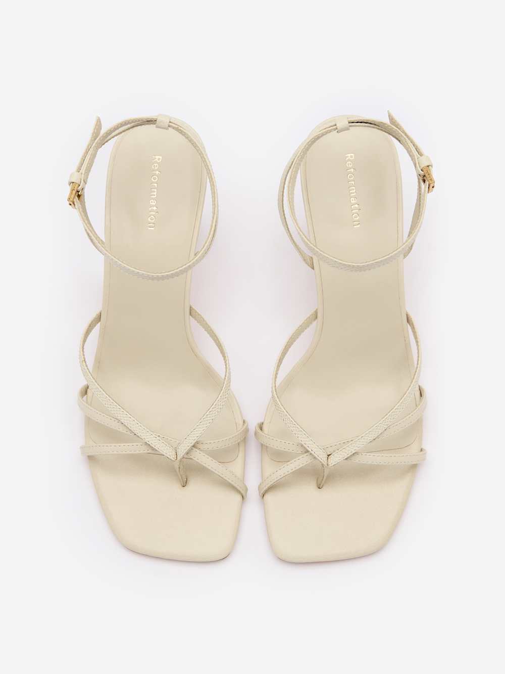 Gen Heeled Sandal - Almond Snake Leather