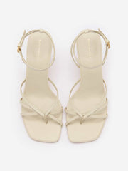 Gen Heeled Sandal - Almond Snake Leather