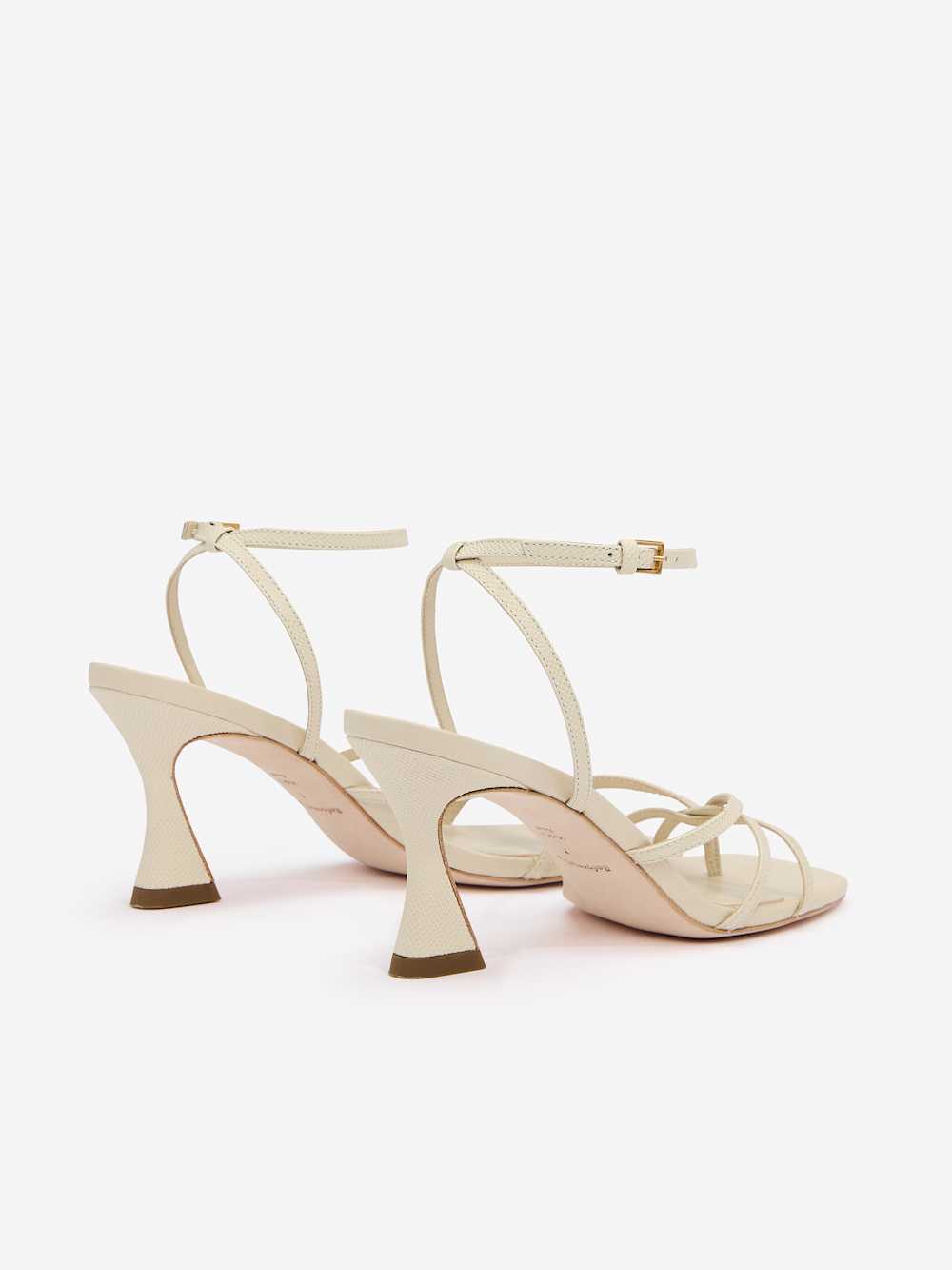 Gen Heeled Sandal - Almond Snake Leather