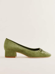 Terry Ballet Pump - Avocado Suede