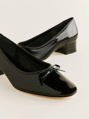 Terry Ballet Pump - Black Patent