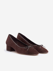 Terry Ballet Pump - Espresso Suede
