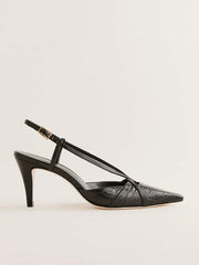 Patty Slingback Heel - Black Croc
