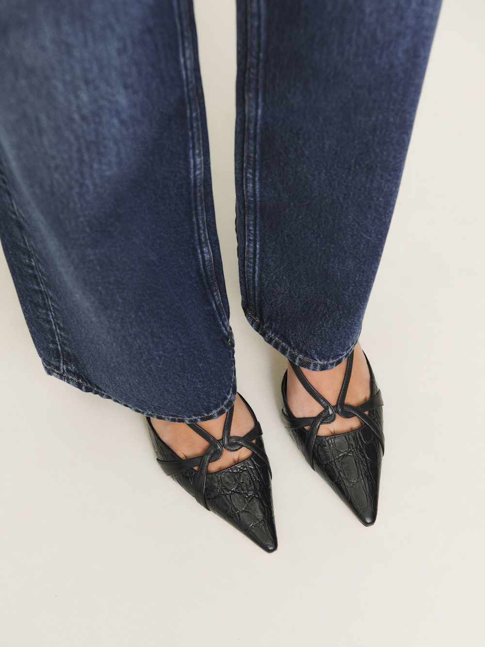 Patty Slingback Heel - Black Croc