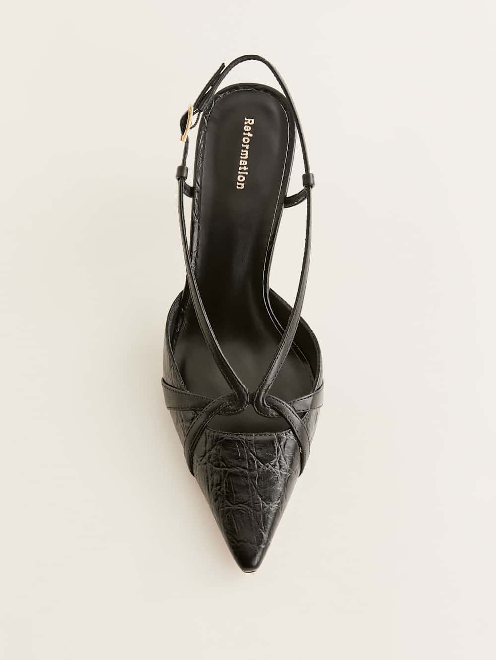 Patty Slingback Heel - Black Croc
