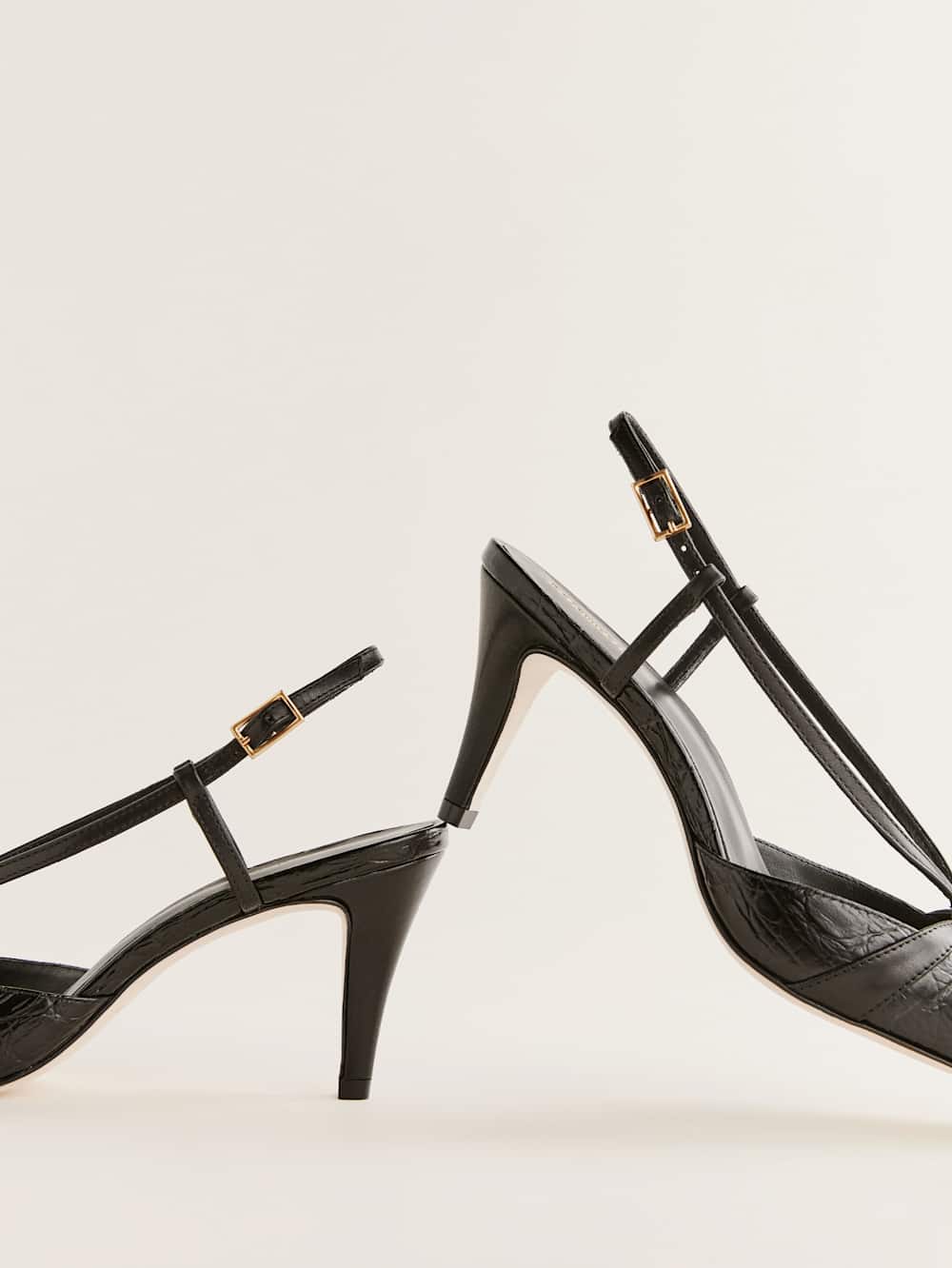 Patty Slingback Heel - Black Croc