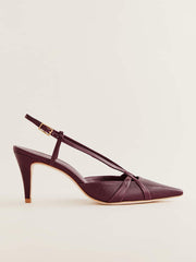 Patty Slingback Heel - Wine Snake