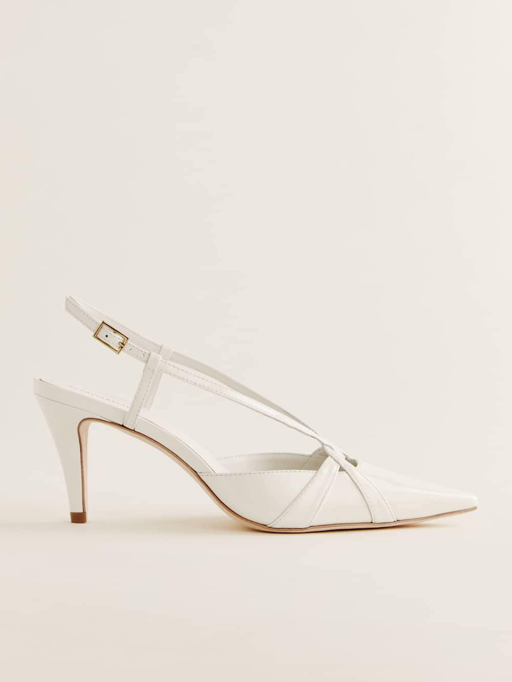 Patty Slingback Heel - White Patent