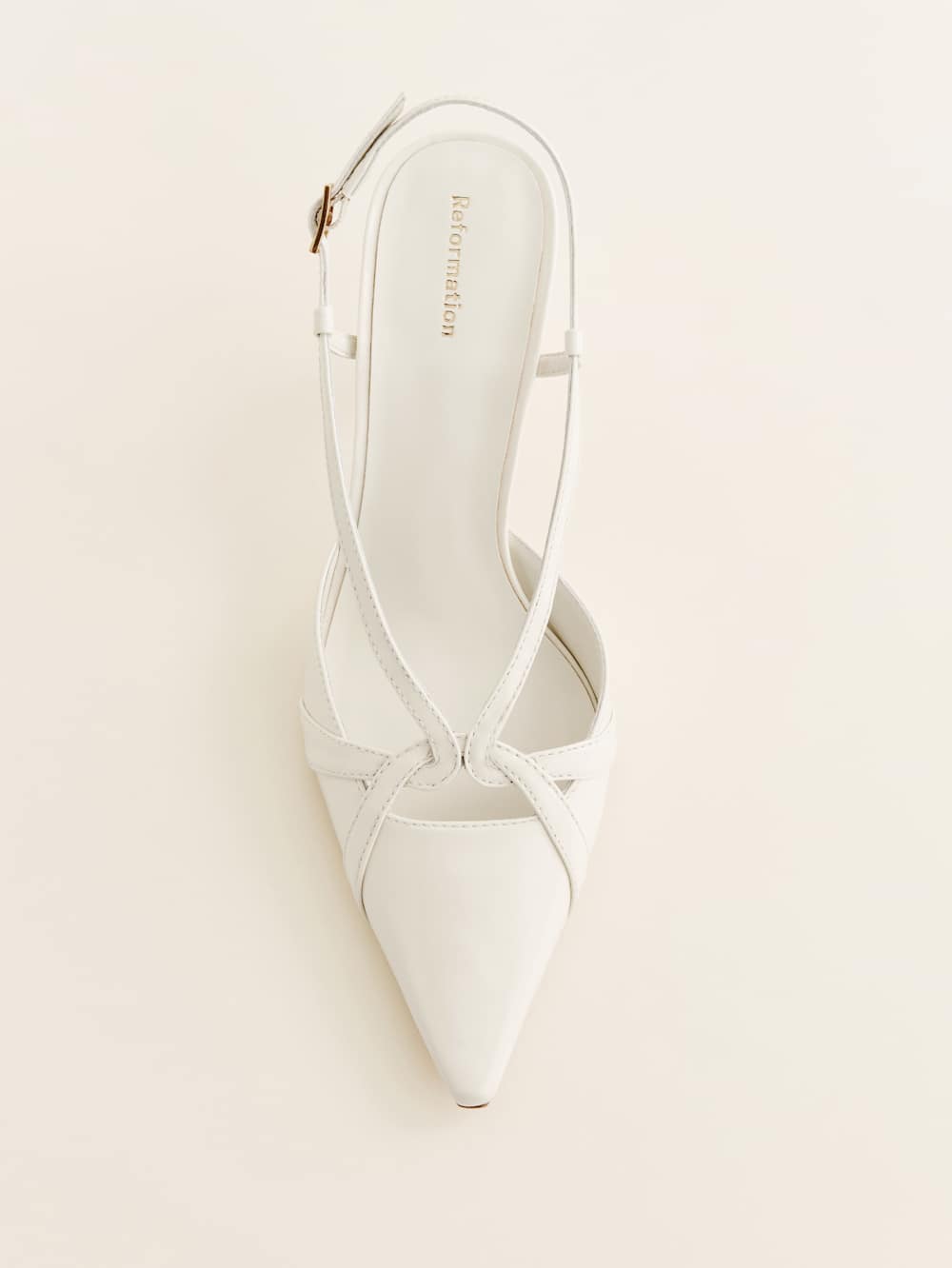 Patty Slingback Heel - White Patent