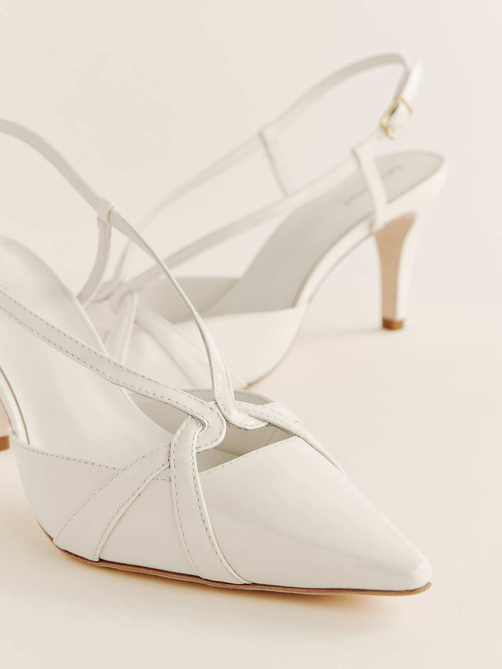 Patty Slingback Heel - White Patent