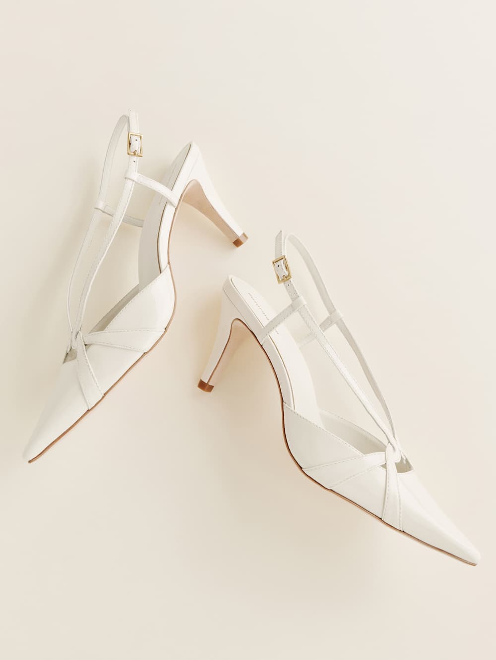 Patty Slingback Heel - White Patent